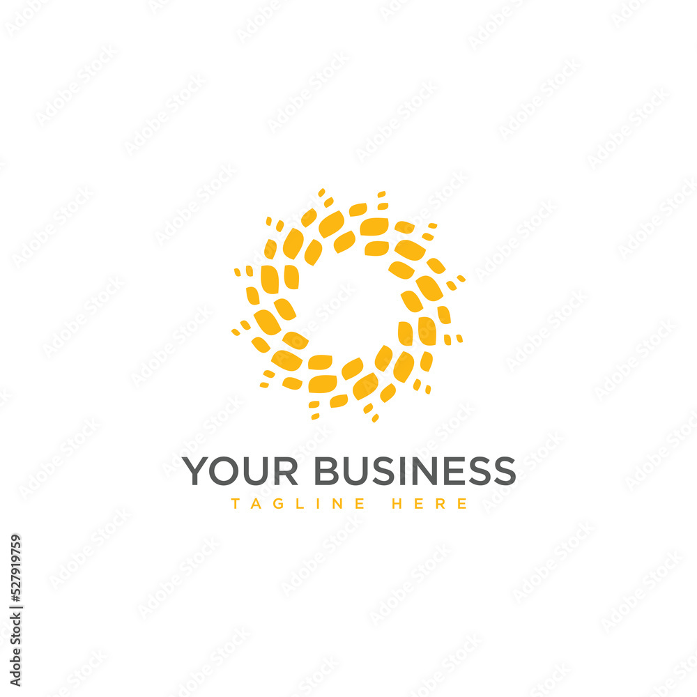 Obraz premium Abstract orange circle logo design element