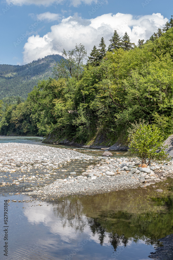 Visible to mountains and river