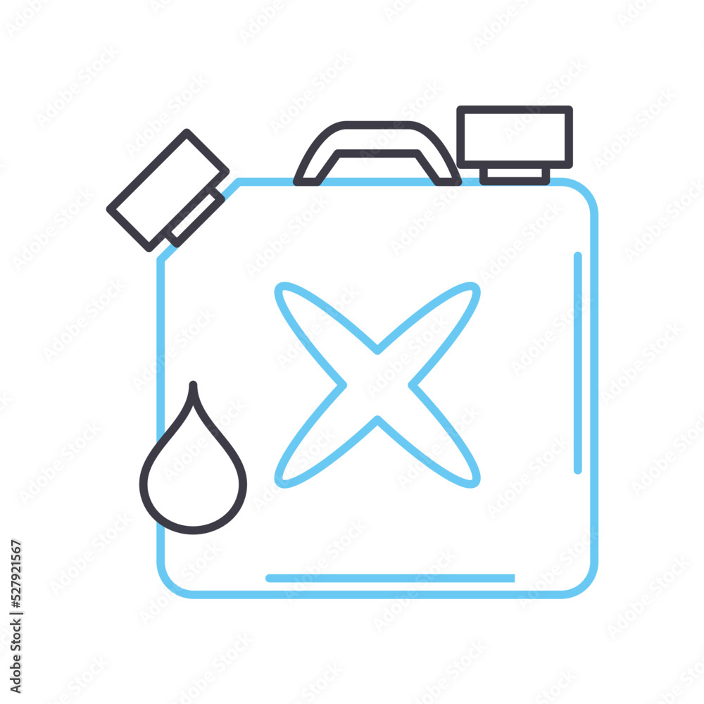 kerosene line icon, outline symbol, vector illustration, concept sign kerosene line icon, outline symbol, vector illustration, concept sign