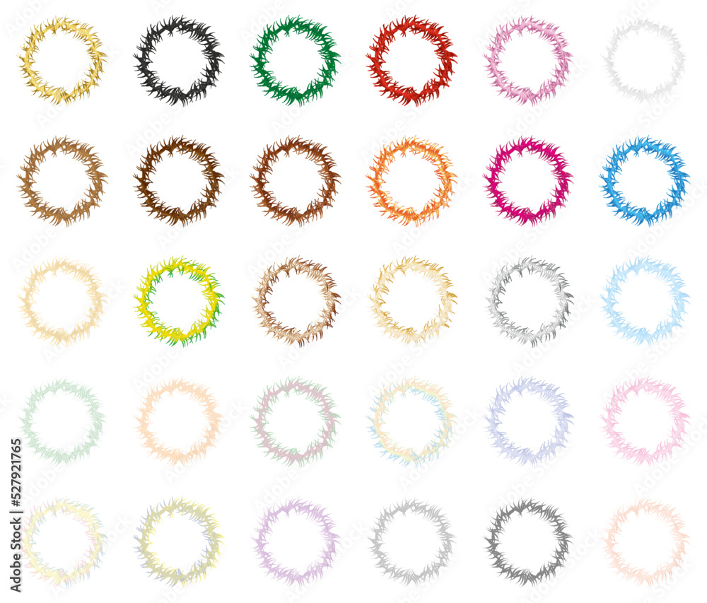 abstract shape circle decoration color gradient