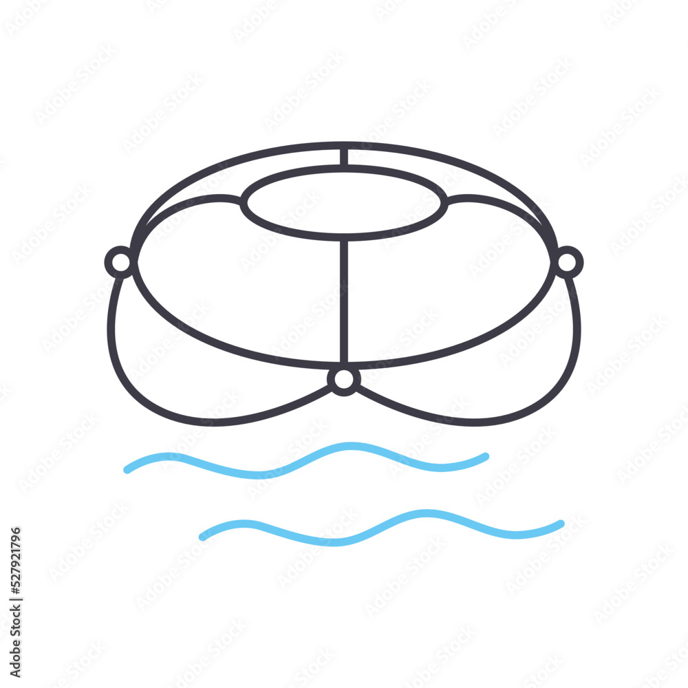 lifesaver line icon, outline symbol, vector illustration, concept sign lifesaver line icon, outline symbol, vector illustration, concept sign