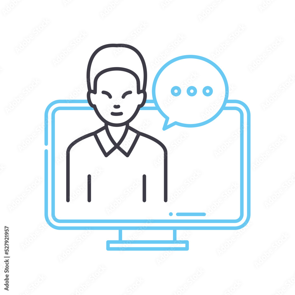 live streaming line icon, outline symbol, vector illustration, concept sign live streaming line icon, outline symbol, vector illustration, concept sign