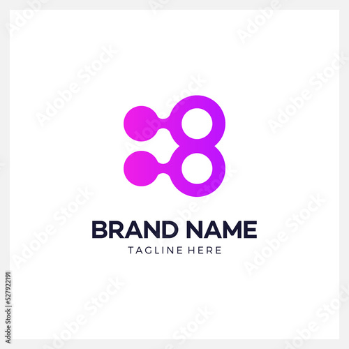 Creative logo design number 88 template illustration