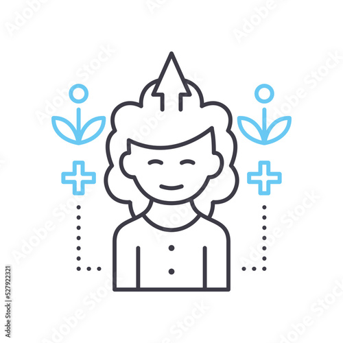 life experience line icon, outline symbol, vector illustration, concept sign