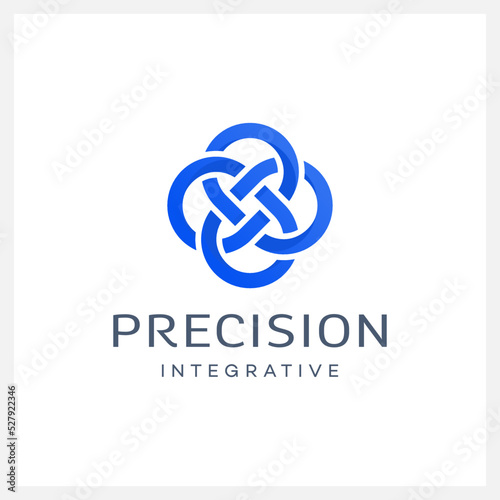 Medical precision logo design illustration