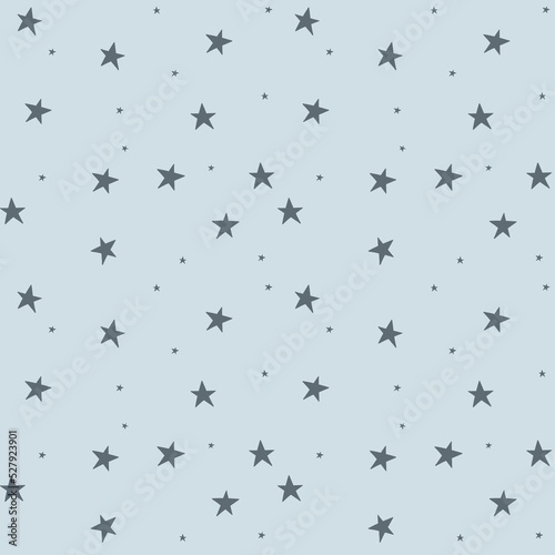blue seamless pattern with stars © croutonT