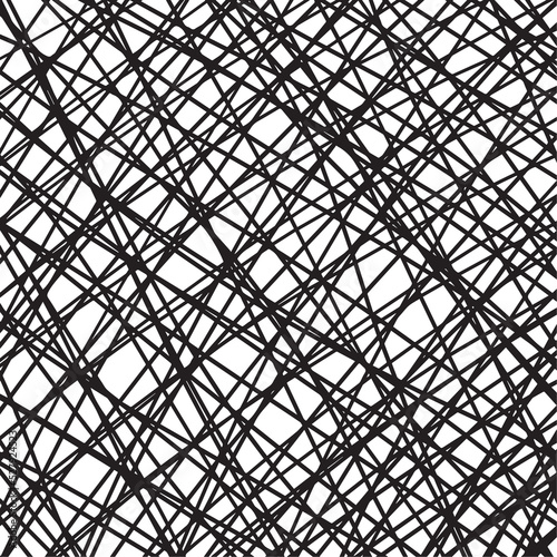 Striped net background. Crossed waves and lines diagonal pattern. Curves, lines, plaid abstract monochrome design. For wallpaper, textile, wrapping, banner, poster, cover