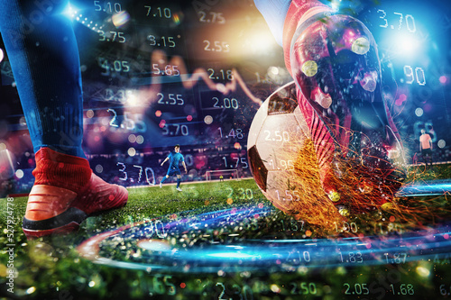 Foto Online bet and analytics and statistics for soccer game