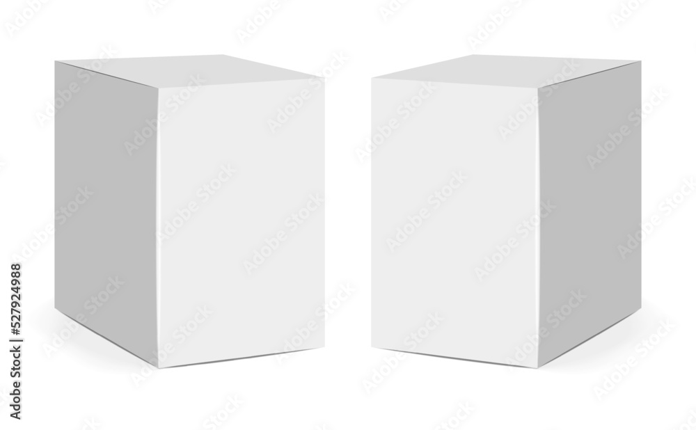 Isolated box packaging set, realistic isolated white background, vector illustration, cosmetics box vector, boxes package Isolated box packaging set, realistic isolated white background, vector illustration, cosmetics box vector, boxes package