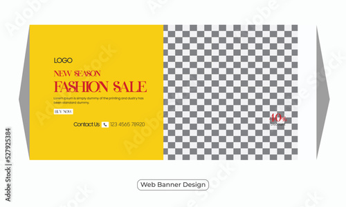 Fashion and sales web banner design or social media face-book cover template                                                     
