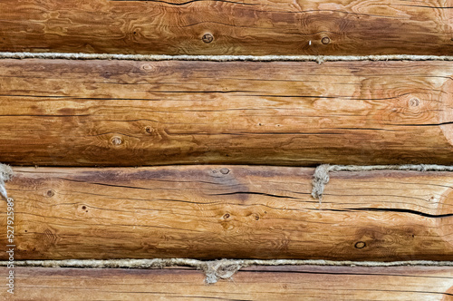 og wall, log bath, log background, logs, pine cylindrical logs, tow, insulation, log joints, background, texture, construction, good resolution, old wood texture