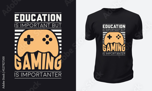 Video Gaming T shirt Design Vector Graphic Illustration for Print on Demand Site and Tees Business