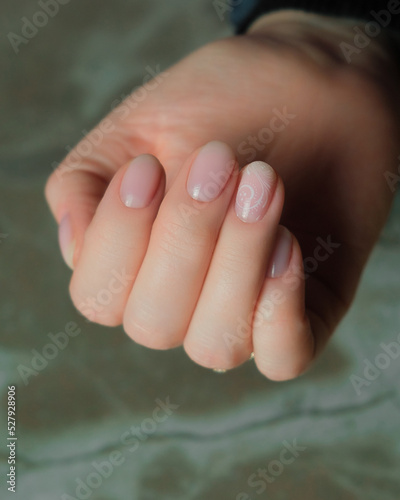 Beautiful female nails close up