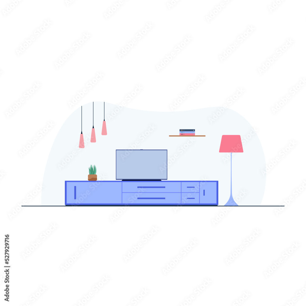 Home interior background Cozy Illustration in flat style interior vector design Home interior background Cozy Illustration in flat style interior vector design