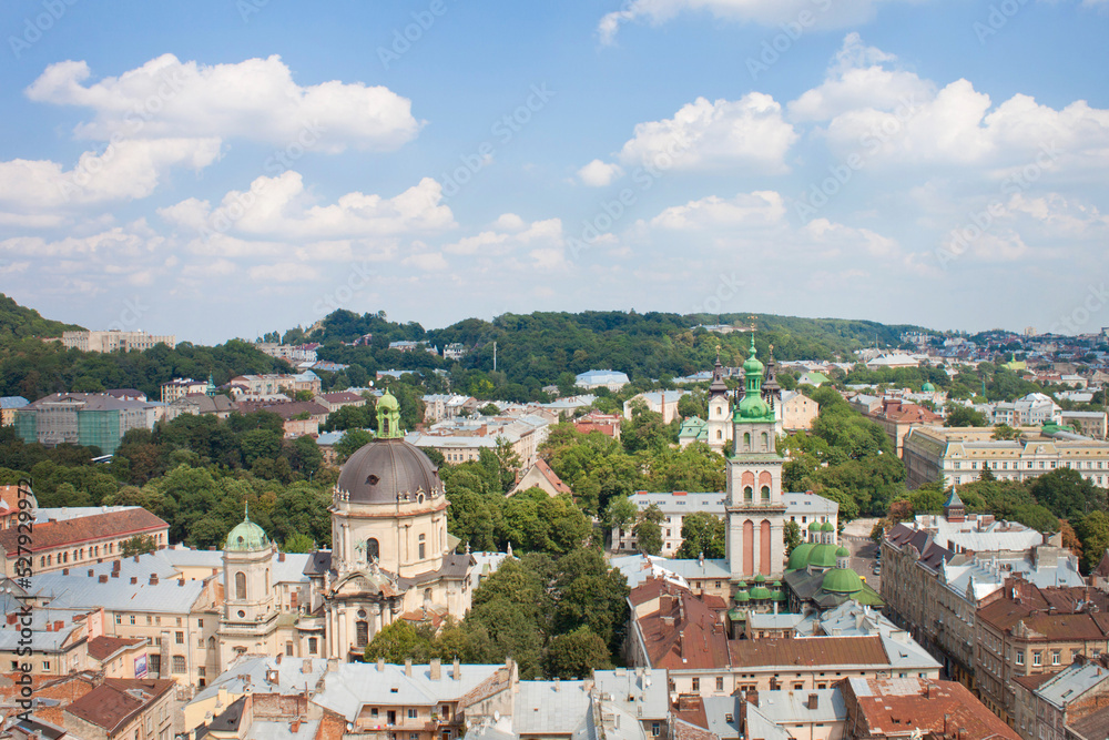 view of the city Old Lviv Ukraine