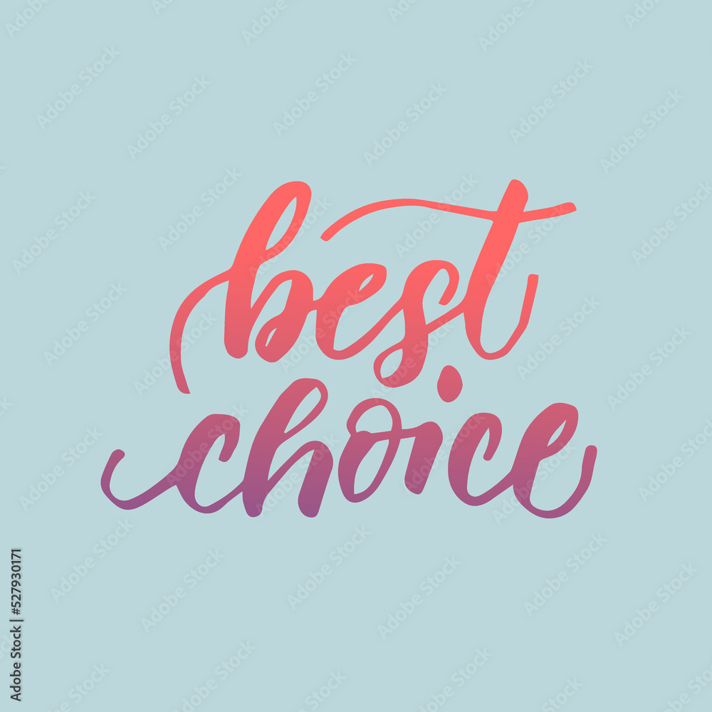 Best choice, sale and shopping. Modern brush calligraphy, hand lettering phrase.