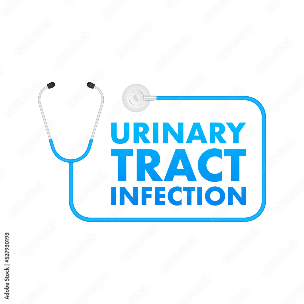 UTI - Urinary tract infection label, medical concept. Vector stock illustration. UTI - Urinary tract infection label, medical concept. Vector stock illustration.