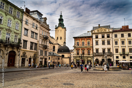 city old town square Lviv Ukraine freedom