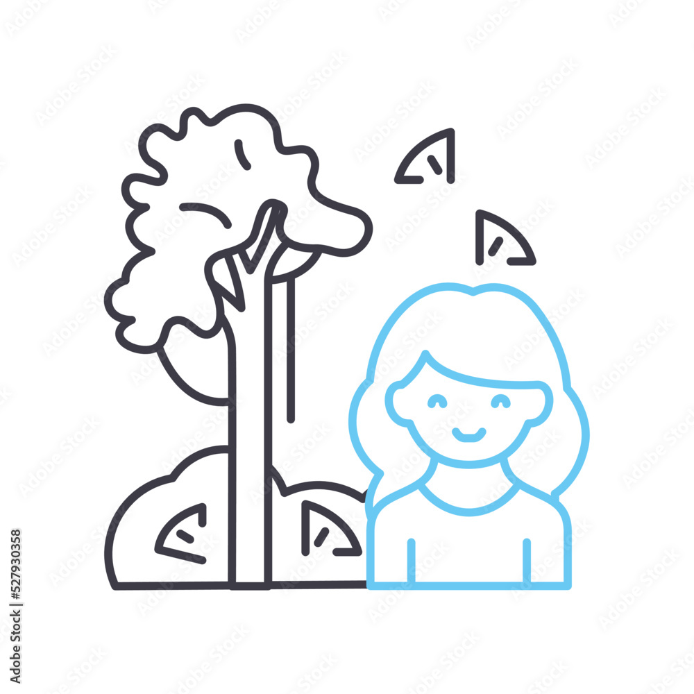 mental health retreat line icon, outline symbol, vector illustration, concept sign mental health retreat line icon, outline symbol, vector illustration, concept sign