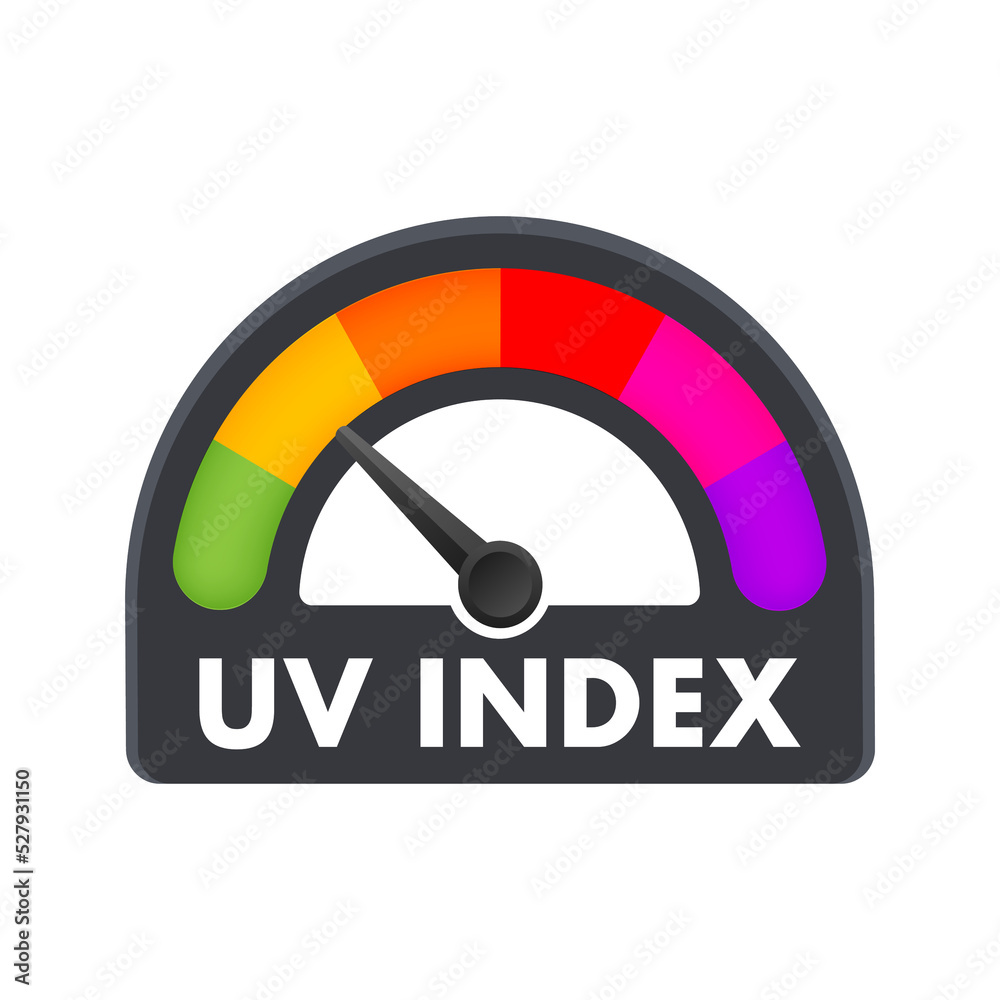 UV index level sun. numbers solar protection. Vector illustration. UV index level sun. numbers solar protection. Vector illustration.