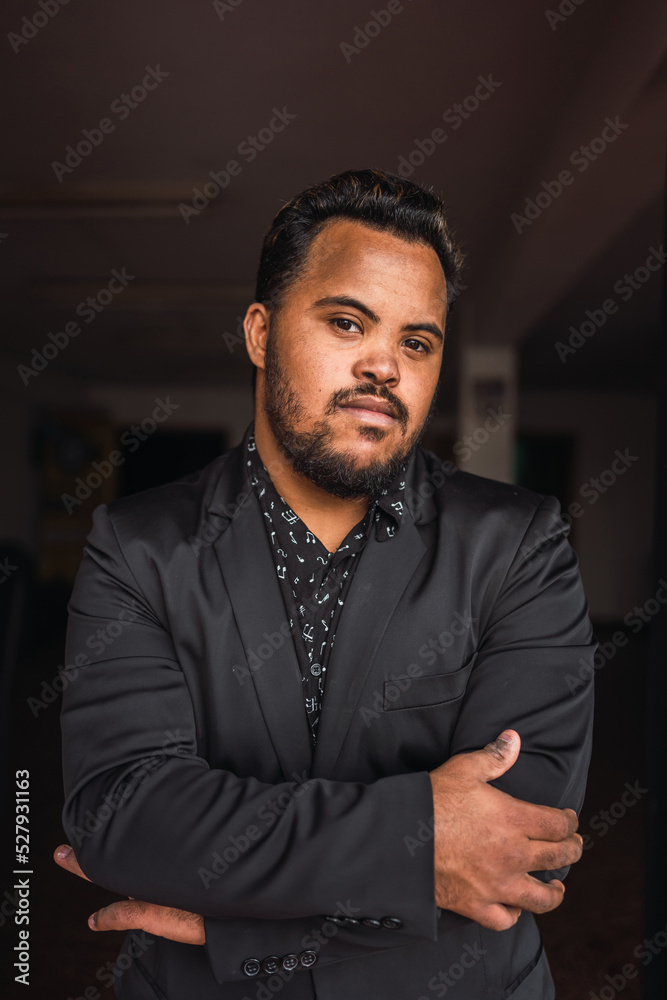 Confident man in black suit Confident man in black suit