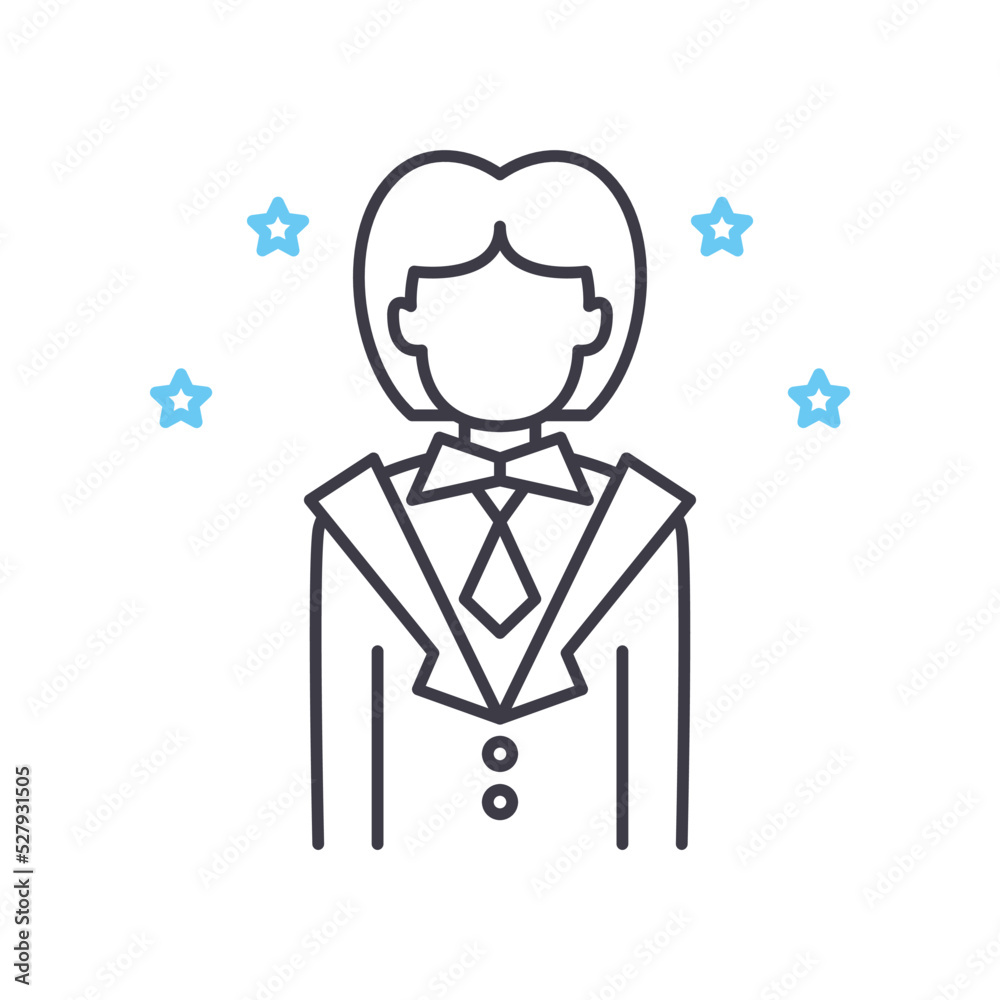 mercenary line icon, outline symbol, vector illustration, concept sign mercenary line icon, outline symbol, vector illustration, concept sign