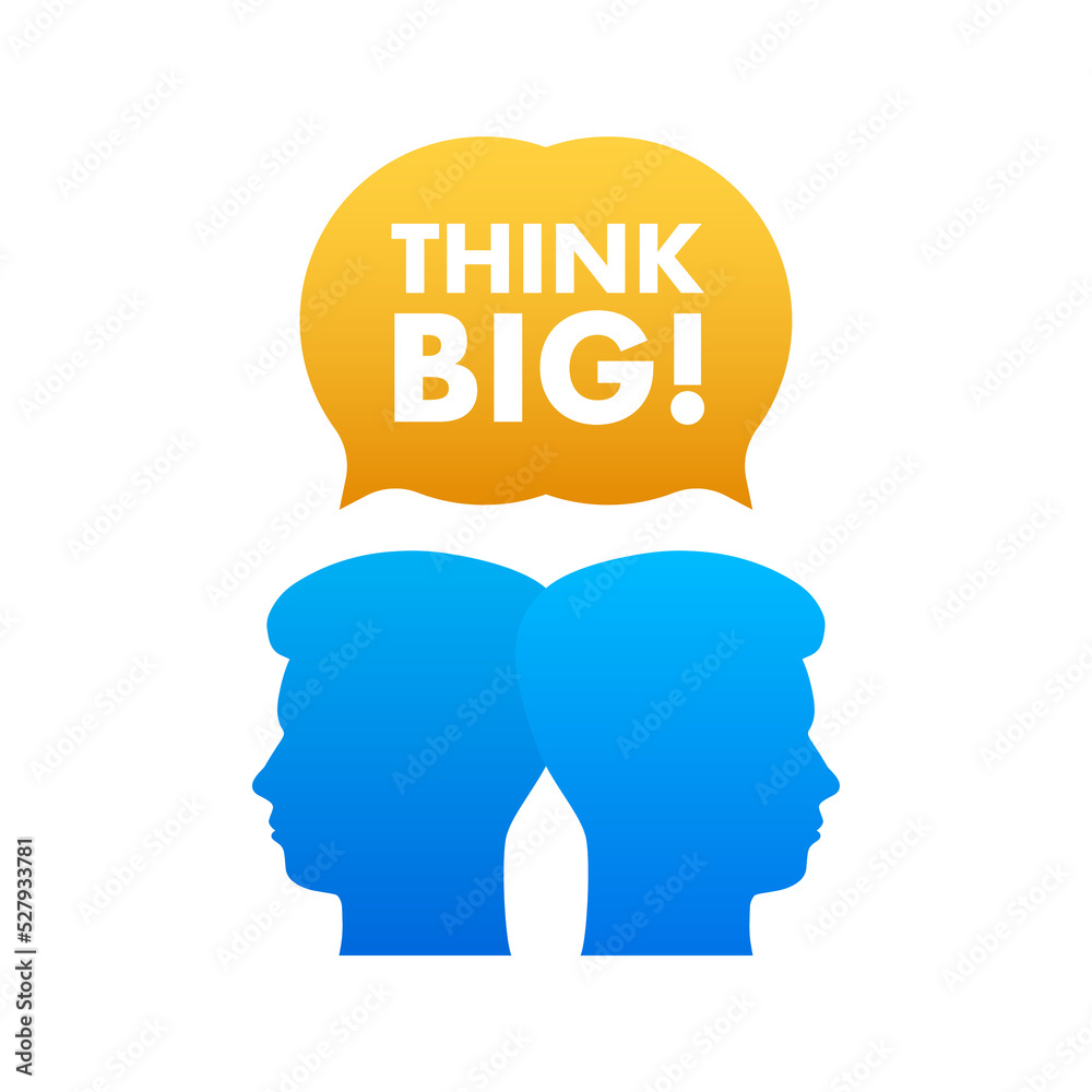 Think big light bulb, motivational. Vector stock illustration. Think big light bulb, motivational. Vector stock illustration.