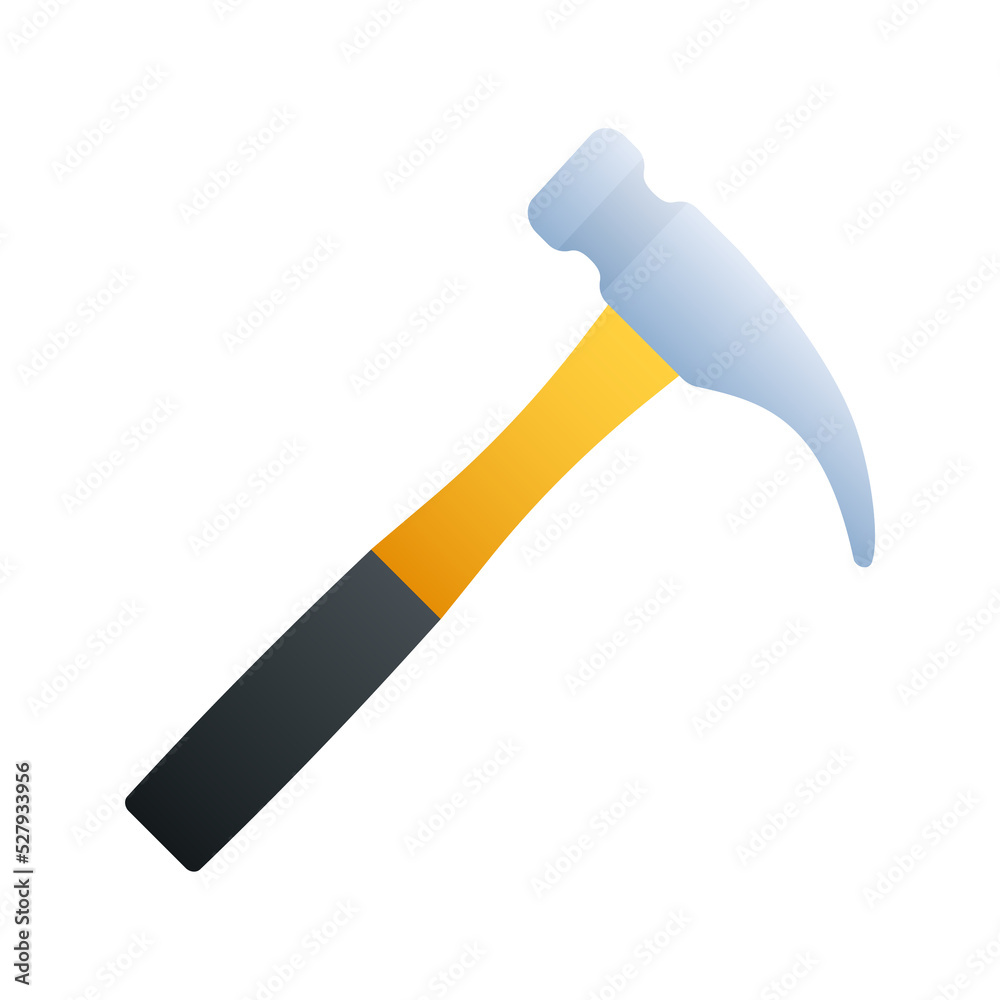 Claw hammer. Builder tools. Labour Day. Vector stock illustration. Claw hammer. Builder tools. Labour Day. Vector stock illustration.
