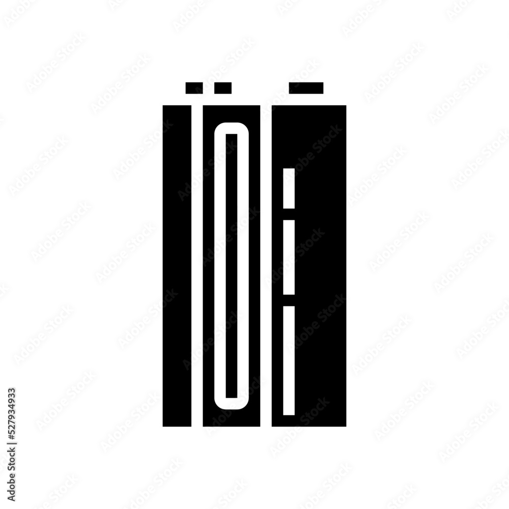 pp3 battery power energy glyph icon vector. pp3 battery power energy sign. isolated symbol illustration