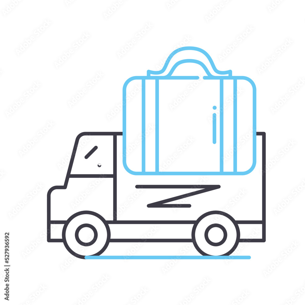 moving help line icon, outline symbol, vector illustration, concept sign moving help line icon, outline symbol, vector illustration, concept sign
