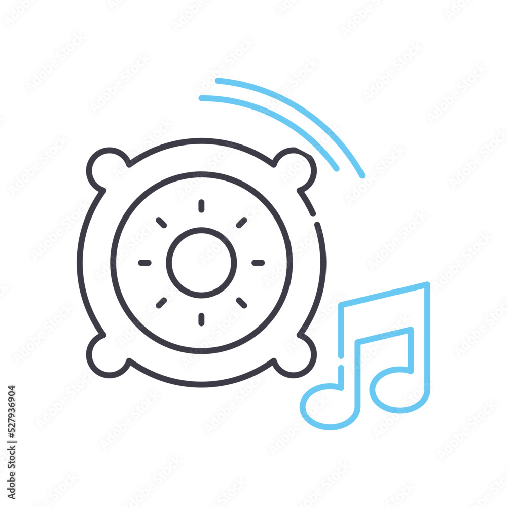music line icon, outline symbol, vector illustration, concept sign