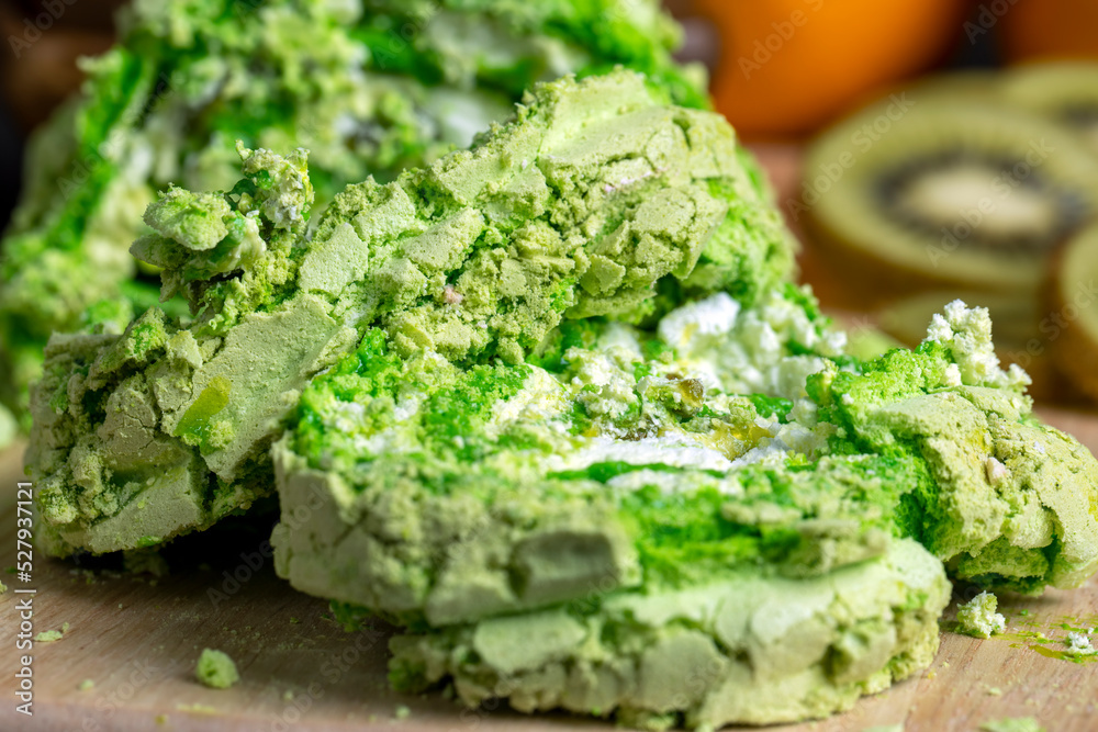 green cake with kiwi and gooseberry flavor green cake with kiwi and gooseberry flavor