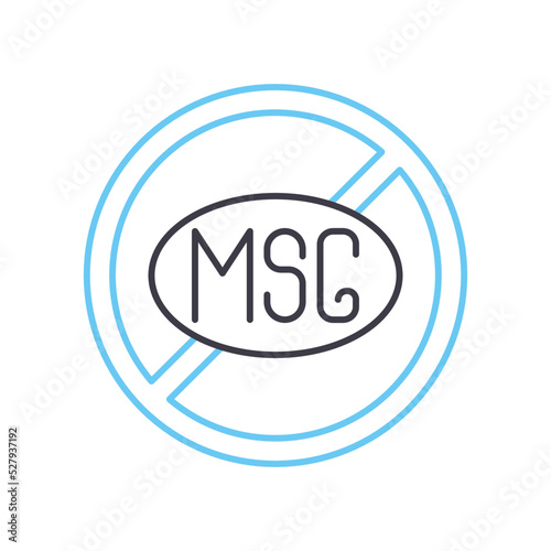 msg free line icon, outline symbol, vector illustration, concept sign