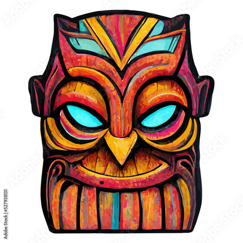 Tiki Mask, Tribal Mask, Ancient Carving, Voodoo Mask