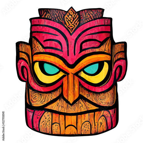 Tiki Mask, Tribal Mask, Ancient Carving, Voodoo Mask