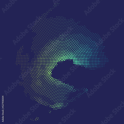  Abstract Modern Background with Blue Halftone Gradient Color