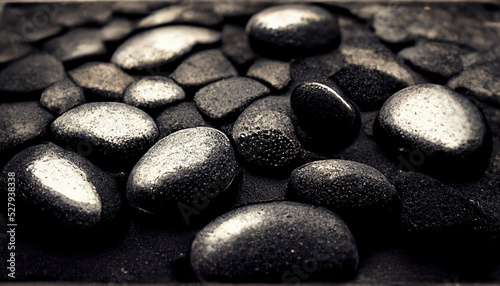 black and white stones