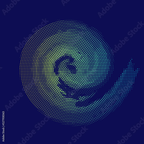  Abstract Modern Background with Blue Halftone Gradient Color