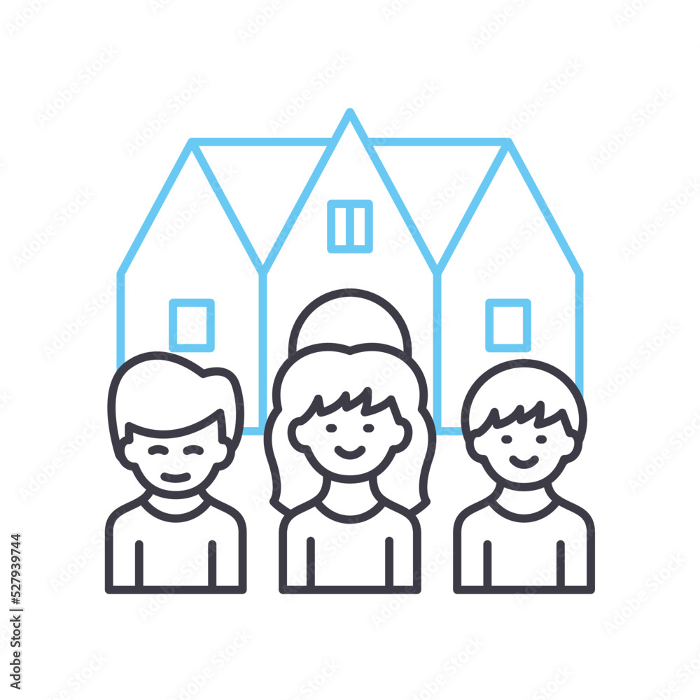 organisation line icon, outline symbol, vector illustration, concept sign organisation line icon, outline symbol, vector illustration, concept sign