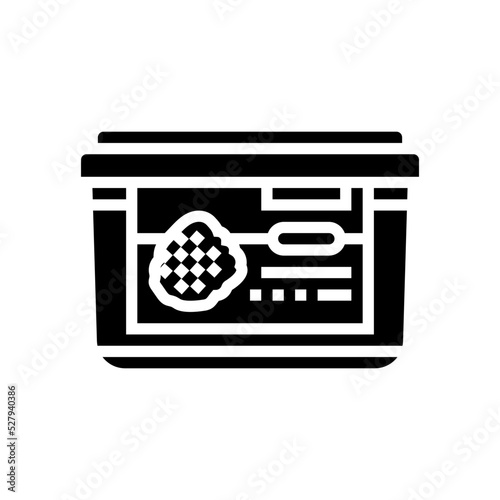 puree blackberry glyph icon vector. puree blackberry sign. isolated symbol illustration