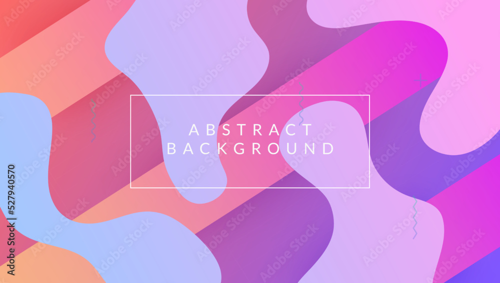 Neon Cover. Purple Hipster Flyer. Futuristic Shapes. Horizontal Presentation. Liquid Poster. Flow Gradient Background. Flat Landing Page. Trendy Paper. Magenta Neon Cover