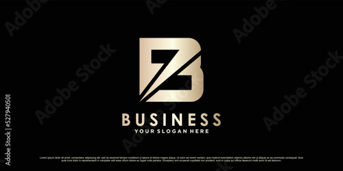 Monogram logo design initial letter b for business or personal with creative concept Premium Vector