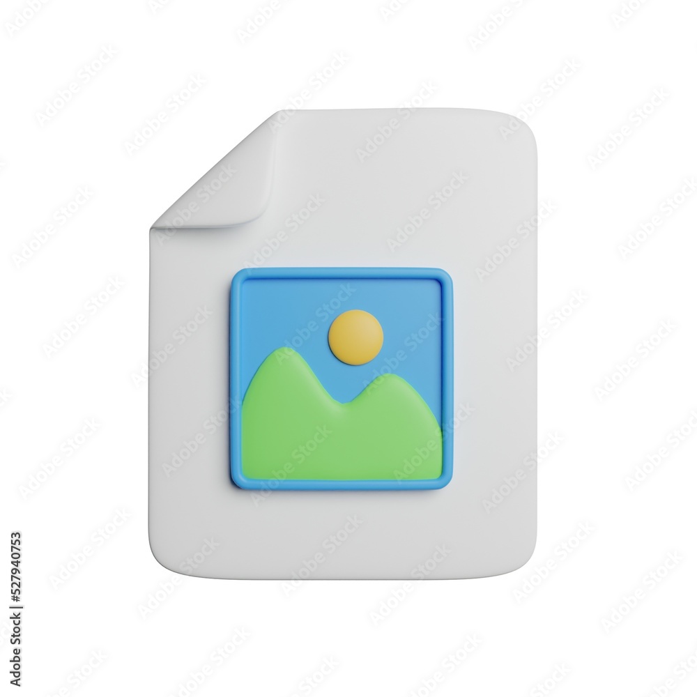 Picture File Format 3D Rendering Illustration Picture File Format 3D Rendering Illustration