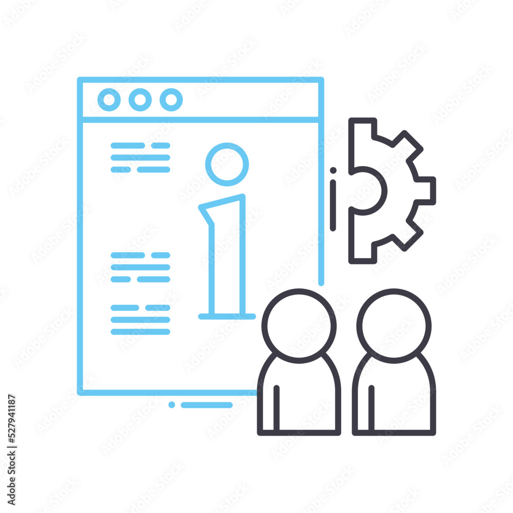 online information line icon, outline symbol, vector illustration, concept sign online information line icon, outline symbol, vector illustration, concept sign