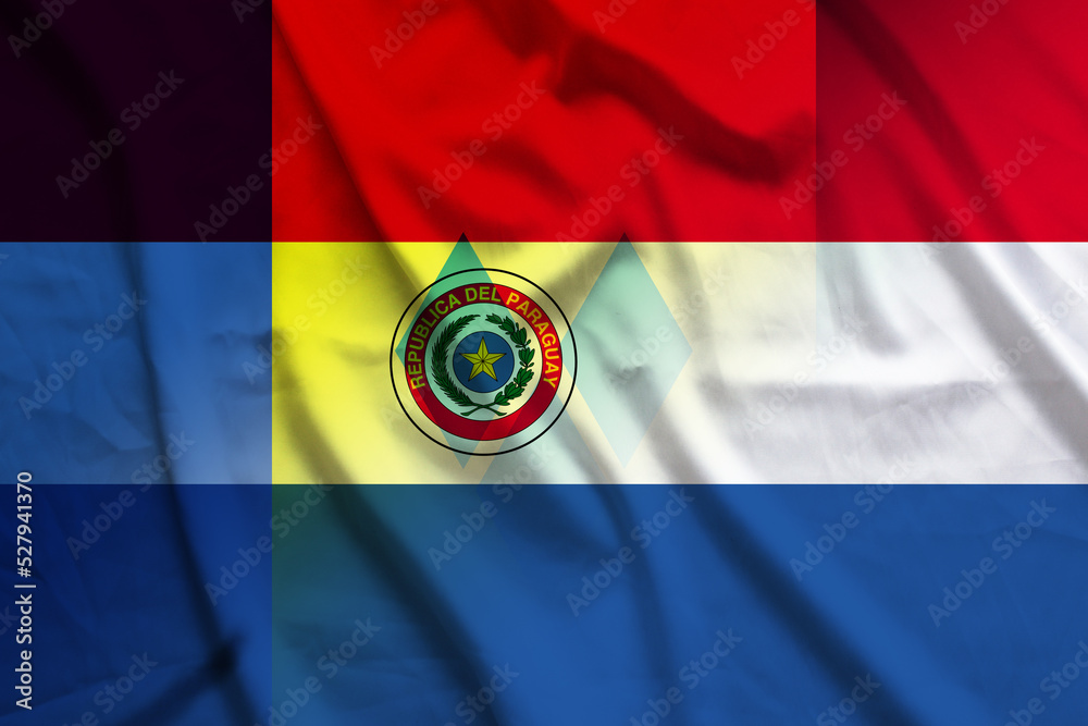 Saint Vincent and the Grenadines and Paraguay state flag transborder contract PRY VCT Saint Vincent and the Grenadines and Paraguay state flag transborder contract PRY VCT