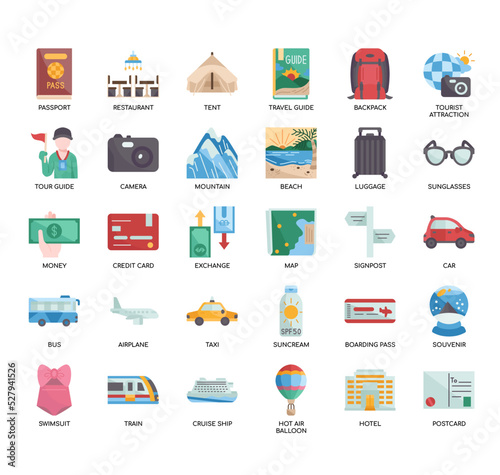 Set of Travel thin line icons for any web and app project.