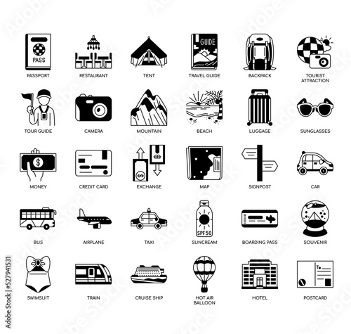 Set of Travel thin line icons for any web and app project.