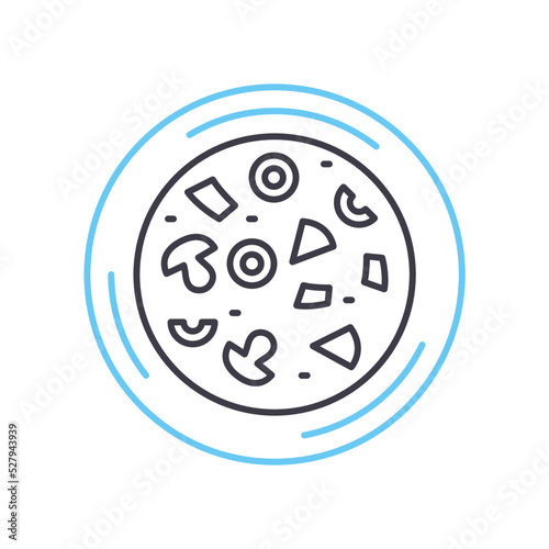 pizza line icon, outline symbol, vector illustration, concept sign