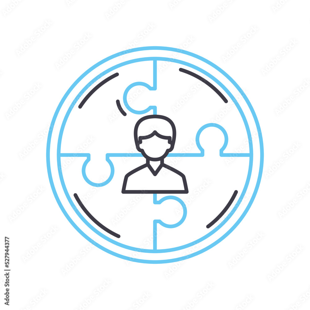 personality line icon, outline symbol, vector illustration, concept sign personality line icon, outline symbol, vector illustration, concept sign