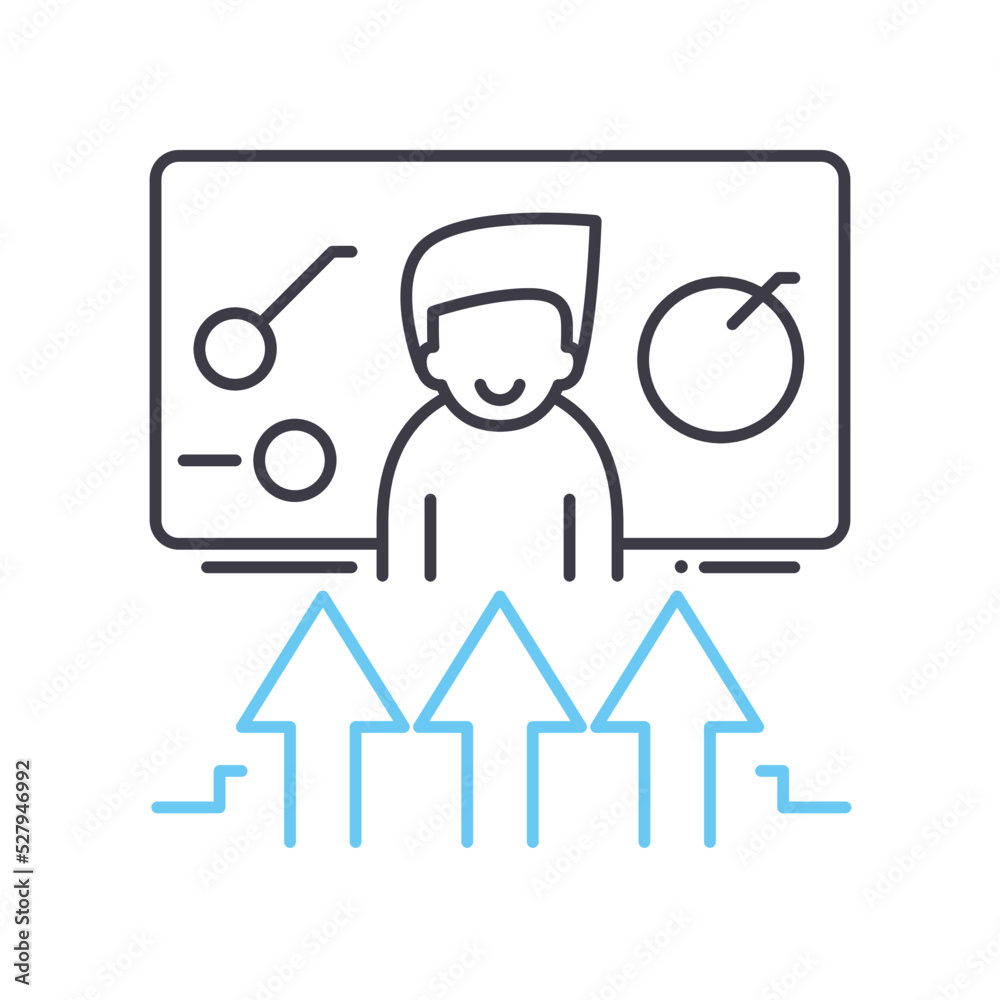professional development workshop line icon, outline symbol, vector illustration, concept sign professional development workshop line icon, outline symbol, vector illustration, concept sign